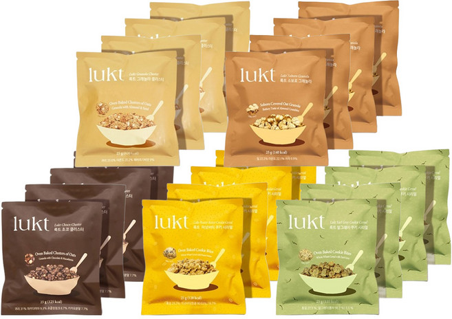 룩트 그래놀라 베스트팩 시리얼 5종 x 2p 세트 250g, 25g, 2세트