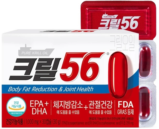 크릴56 크릴오일 1000mg, 30정, 1개 - 쿠팡