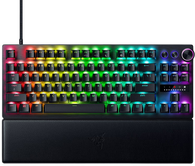 RAZER 雷蛇 Huntsman 獵魂光蛛 V3 PRO TKL 電競鍵盤 (中文), 黑色, RZ03-04981500-R3T1, 類比式光軸