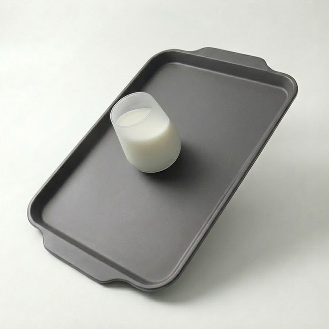 리빙메이트 논슬립 패스트푸드 트레이, 그레이, 1개