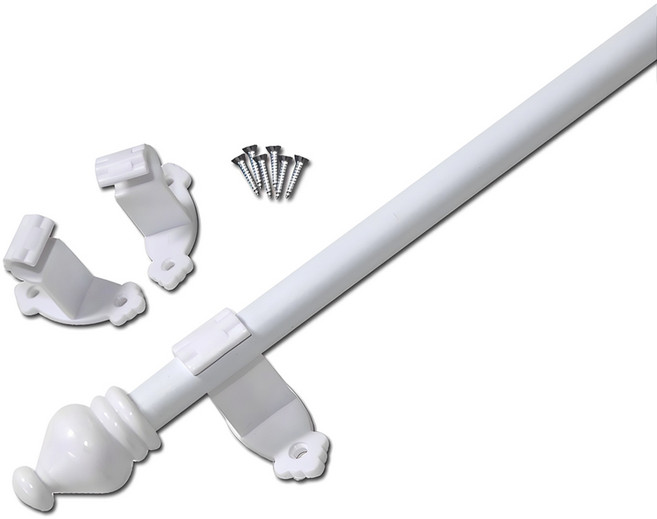 썬데코 15mm 바란스용 커튼봉, 화이트