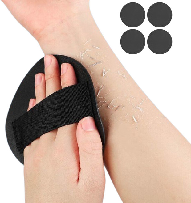 떼루와 때밀이 패드, 블랙, 4개입, 1개