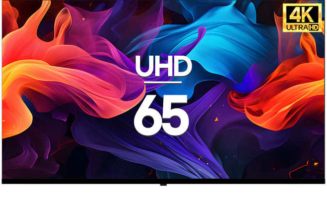 시티브 4K UHD HDR 제로 베젤리스 TV, 164cm(65인치), NM65UHD, 벽걸이형, 방문설치