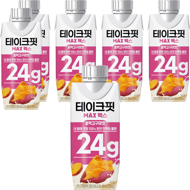 테이크핏 맥스 호박고구마맛 프로틴, 250ml, 6개