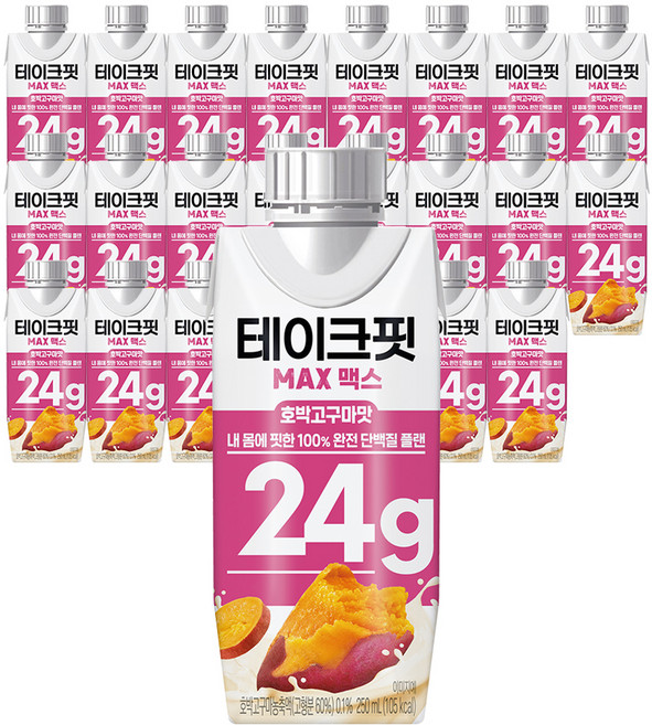 테이크핏 맥스 호박고구마맛 상품군, 250ml, 24개