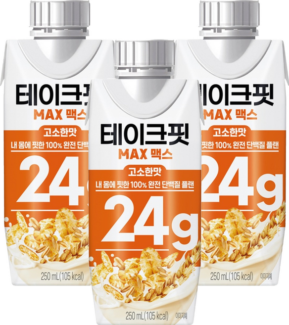 테이크핏 맥스 고소한맛 프로틴, 250ml, 3개
