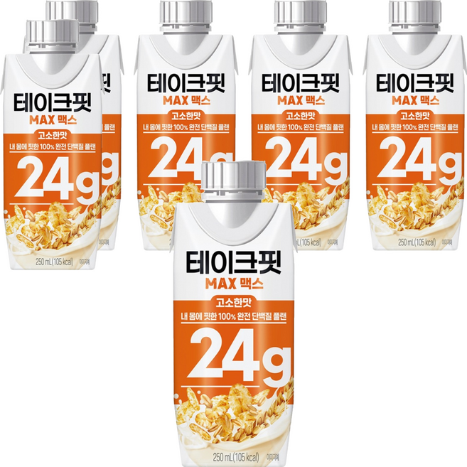 테이크핏 맥스 고소한맛 프로틴, 250ml, 6개