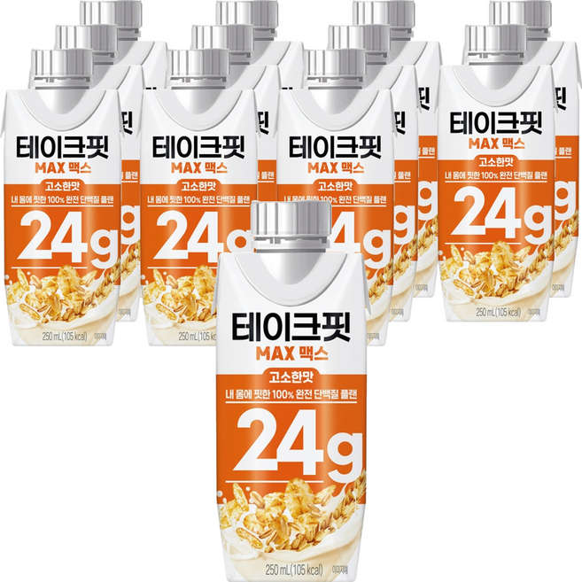 테이크핏 맥스 고소한맛 프로틴, 250ml, 12개
