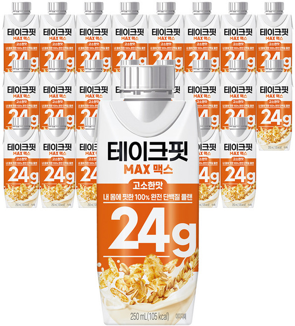 테이크핏 맥스 고소한맛 프로틴, 250ml, 24개