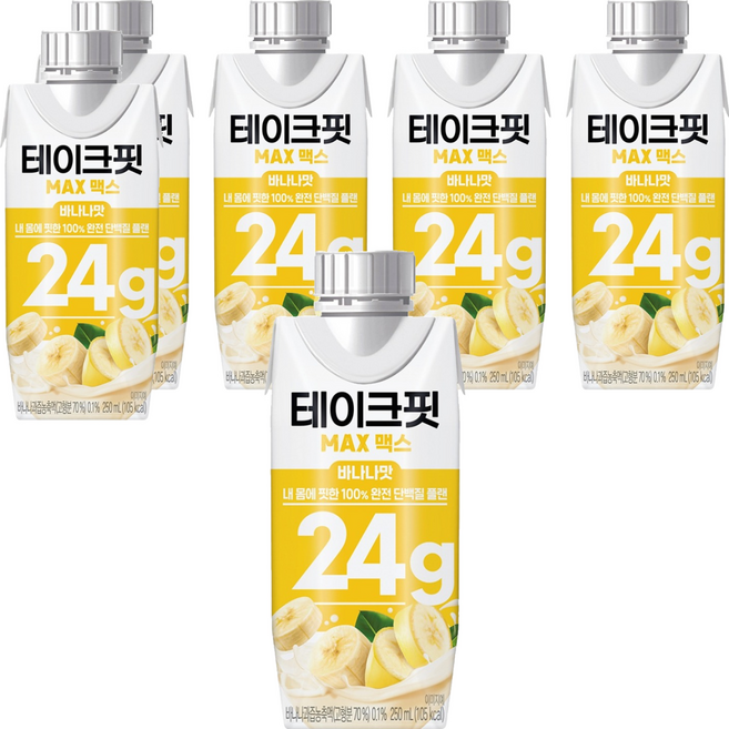 테이크핏 맥스 바나나맛 프로틴, 250ml, 6개