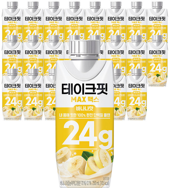 테이크핏 맥스 바나나맛 프로틴, 250ml, 24개