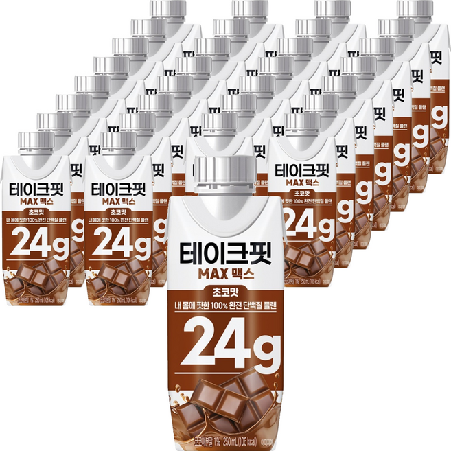 테이크핏 맥스 초코맛 프로틴, 250ml, 48개