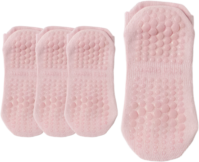 여성용 매쉬 미끄럼방지 요가 필라테스 스포츠 논슬립 양말 4켤레