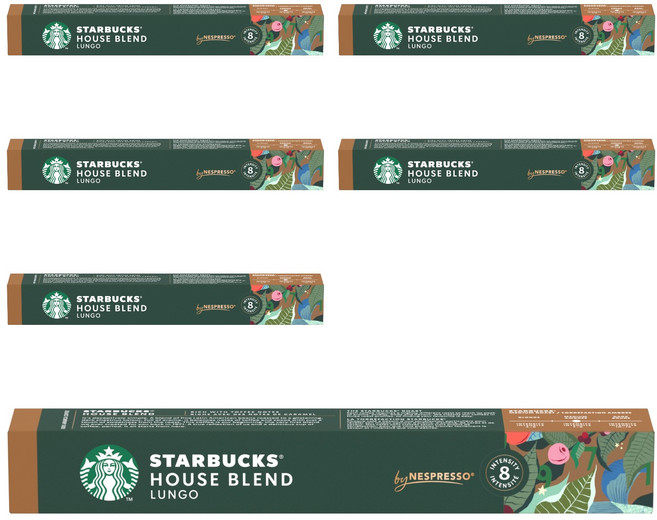 스타벅스 하우스블렌드 네스프레소 캡슐커피, 5.7g, 10개입, 6개
