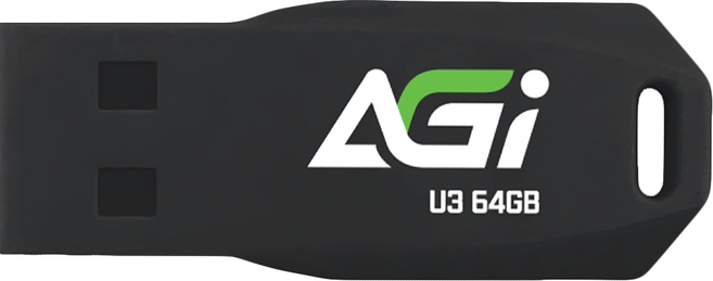AGi 亞奇雷 USB 3.2隨身碟 UP138 黑色, 64GB, 1個