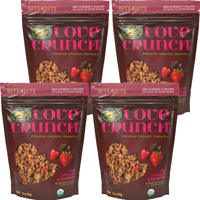 러브크런치 다크초코 앤 베리 시리얼, 325g, 4개