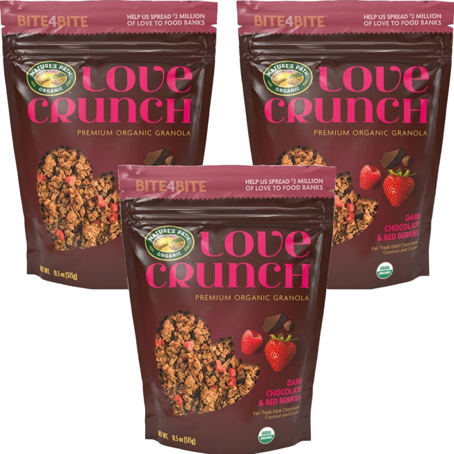 러브크런치 다크초코 앤 베리 시리얼, 325g, 3개