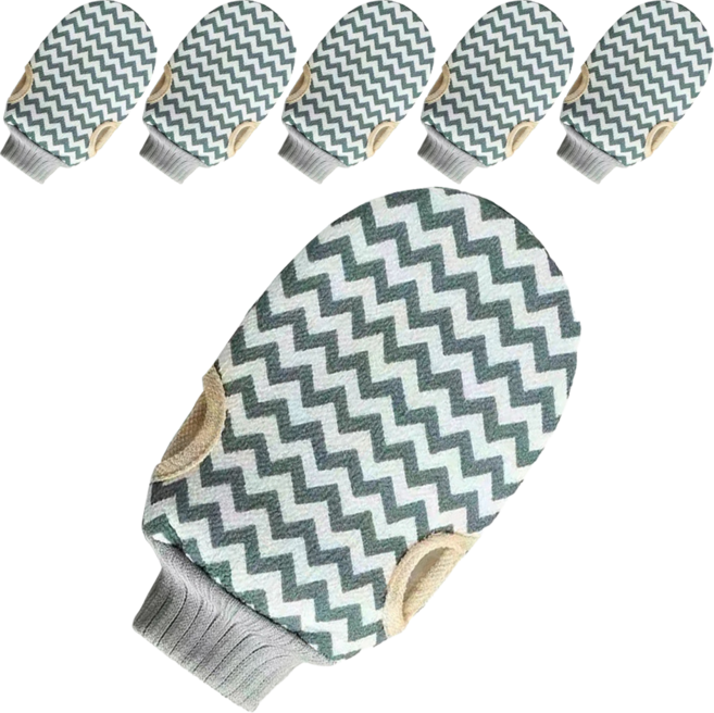 네스팅홈 벙어리 각질제거 때장갑, 네이비+블루, 1개입, 6개