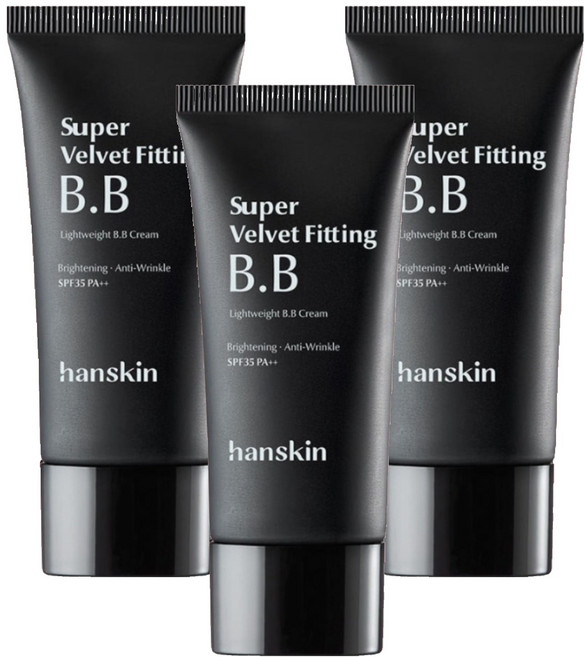 한스킨 수퍼 벨벳 피팅 BB크림 SPF35 PA++, 내추럴베이지, 30g, 30ml, 3개