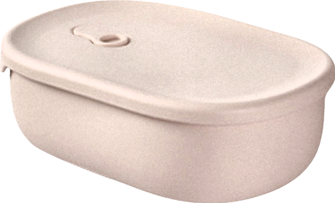 FaSoLa 食品用鉑金矽膠可微波便當盒組 分隔款 900ml, 粉色, 1個