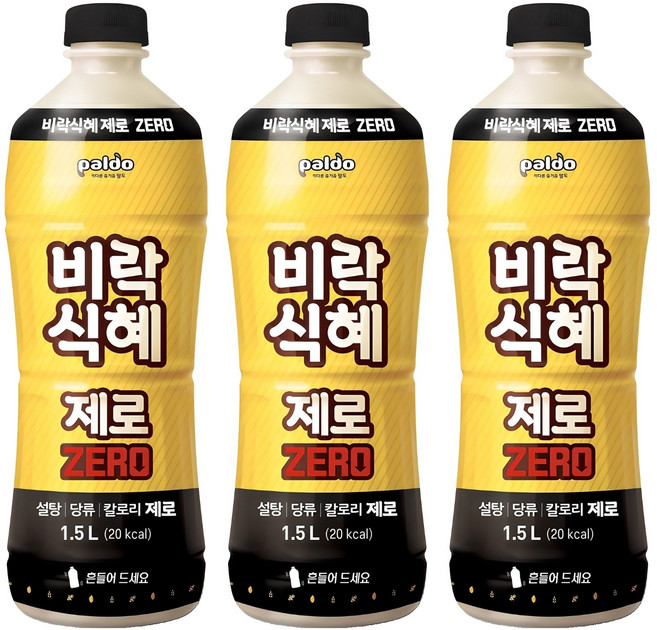 팔도 비락식혜 제로, 1.5L, 3개