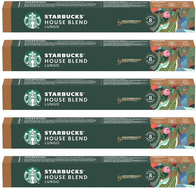 스타벅스 하우스블렌드 네스프레소 캡슐커피, 5.7g, 10개입, 5개