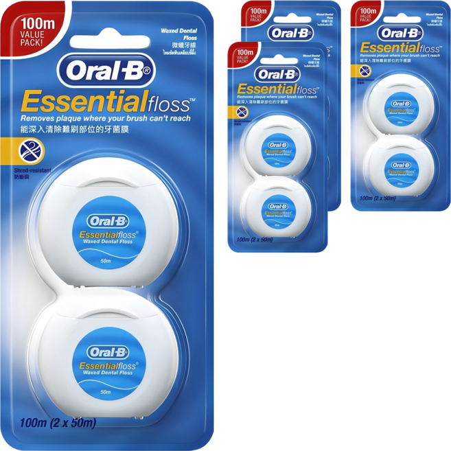 Oral-B 歐樂B 含蠟牙線, 2入, 4個