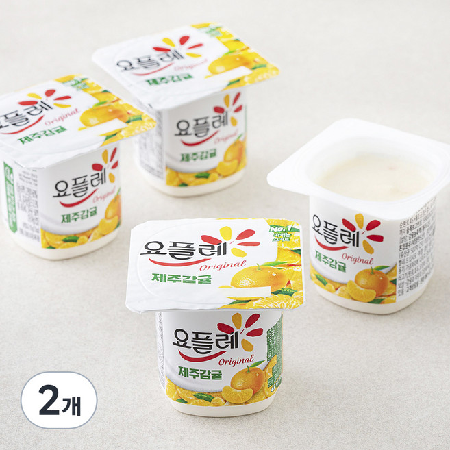 요플레 오리지널 제주감귤, 340g, 2개