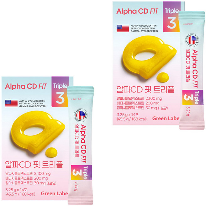 GC녹십자웰빙 알파CD 핏 트리플 14p, 45.5g, 2개