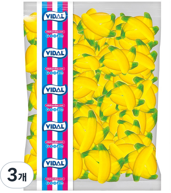 비달 자이언트 바나나향 젤리필드 50개입, 1kg, 3개