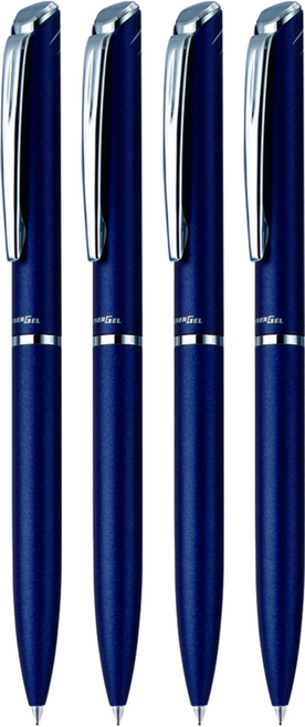 Pentel 飛龍文具 ENERGEL ES 極速鋼珠筆 BLP2005C-AT, 深藍桿, 4支