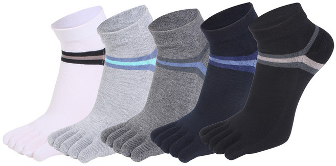 두발로 남성용 원라인 발가락 단목 양말 5켤레 색상혼합