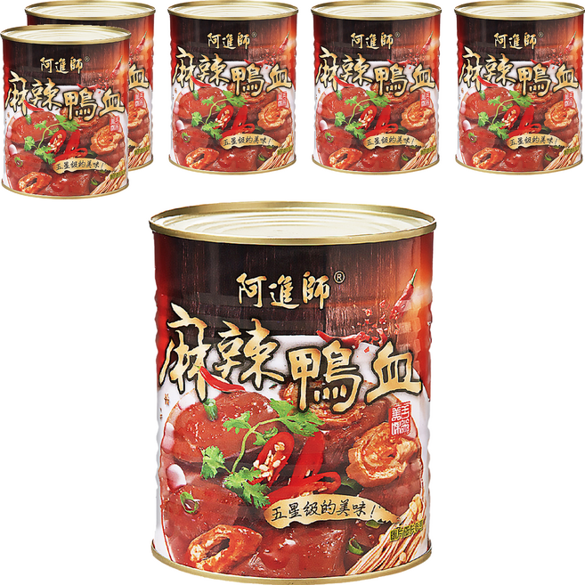 阿進師 麻辣鴨血, 800g, 6罐