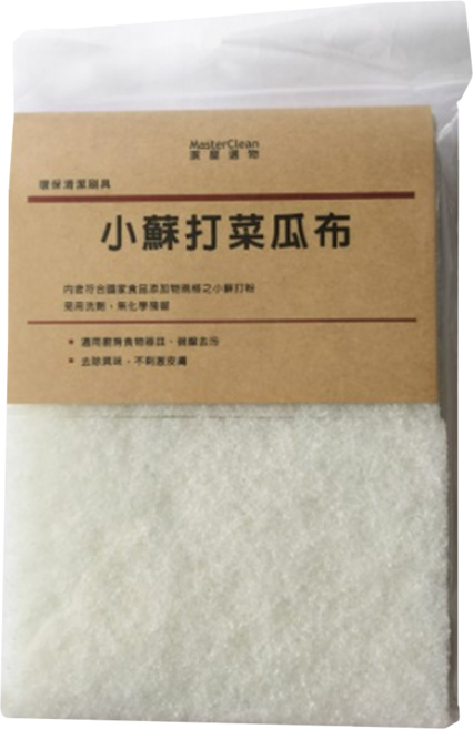 Master Clean 潔屋選物 蘇打菜瓜布 適用於廚房食物器皿 碗盤去污 去除異味, 6片, 1組