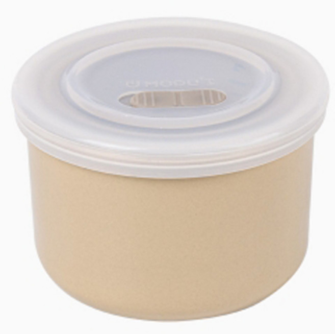 블루마마 도자기 이유식 밀폐보관용기, 베이지, 1개, 250ml