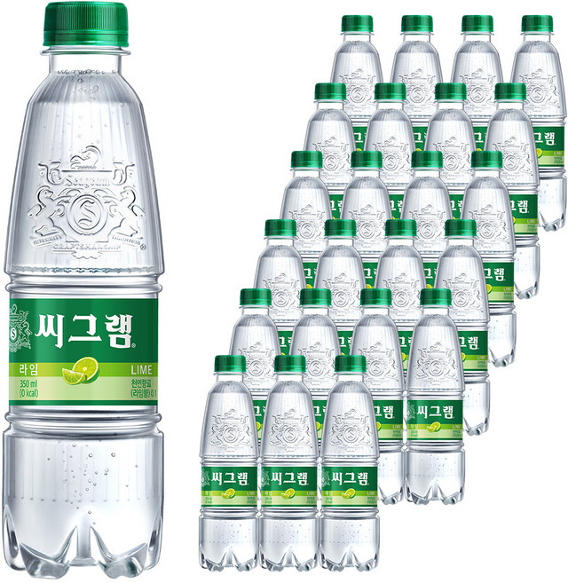 씨그램 라임 탄산수, 350ml, 24개