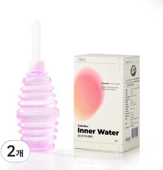 캄스킨 이너워터 일회용 질세정기, 110ml, 2개