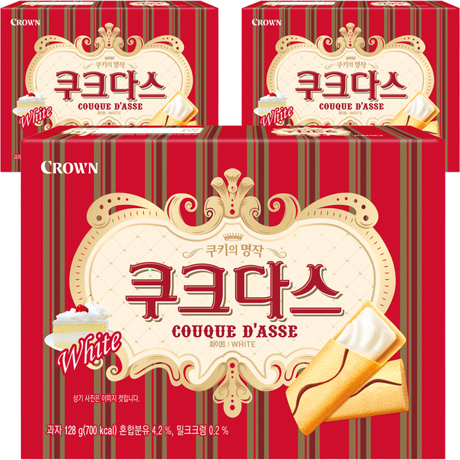 쿠크다스 화이트, 128g, 3개