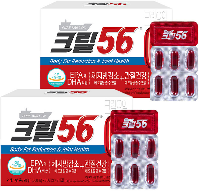 크릴56 크릴오일 90g, 90정, 2개