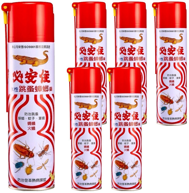 必安住 水性跳蚤蟑螂藥, 600ml, 6瓶