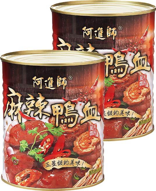 阿進師 麻辣鴨血, 800g, 2罐