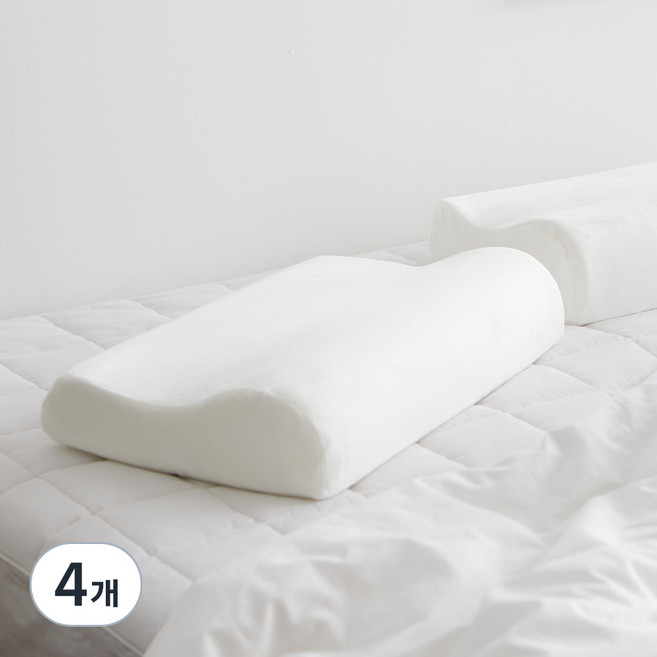 코멧 홈 극세사 3D 메모리폼 베개, 아이보리, 4개