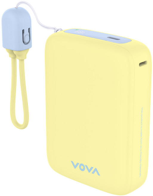 보바 그립 22.5W 고속충전 보조배터리 20000mAh, 옐로우, VA-123