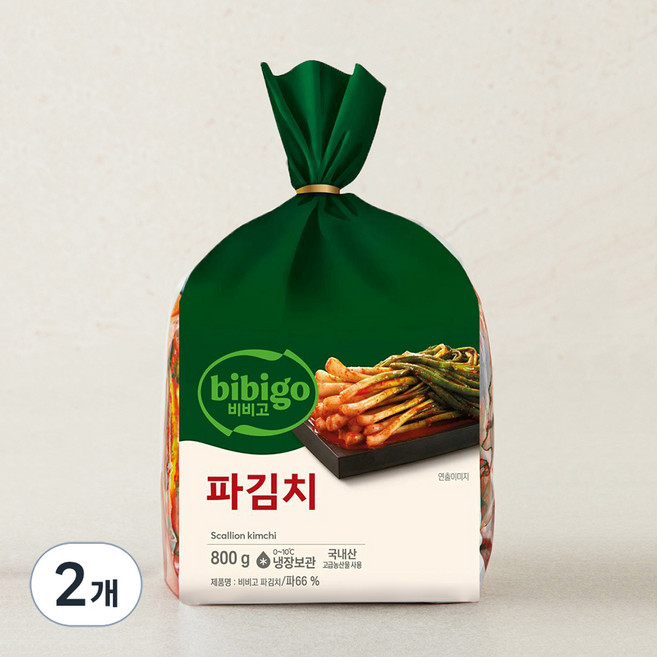 비비고 파김치, 800g, 2봉