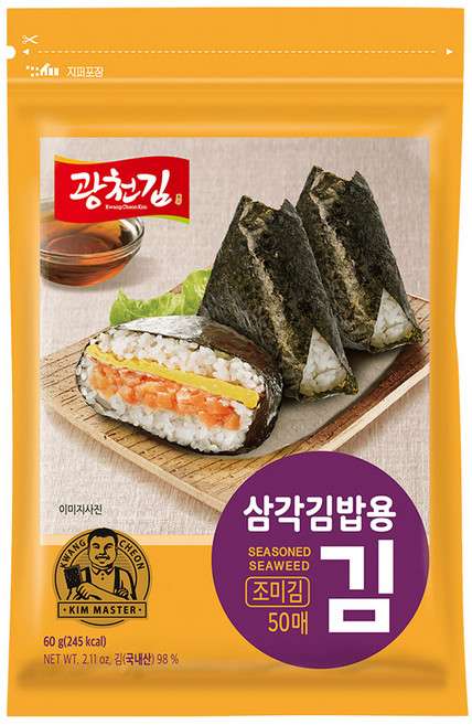 광천김 삼각김밥용 김 조미 50매, 60g, 1개