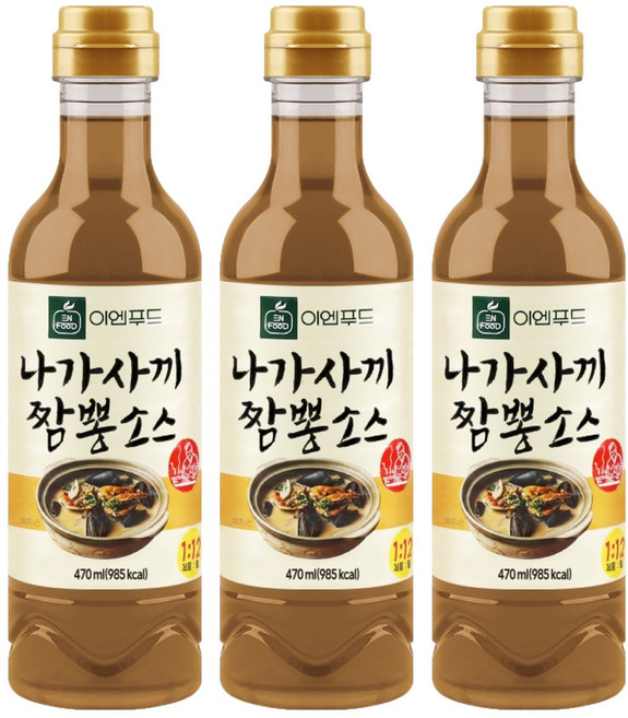 이엔푸드 나가사끼 짬뽕소스, 470ml, 3개