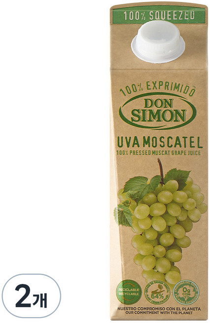 돈시몬 착즙 모스카텔 주스, 1L, 2개