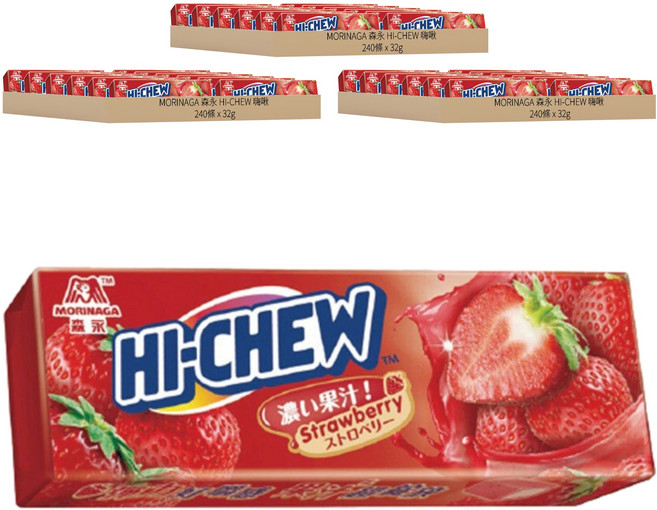 MORINAGA 森永 HI-CHEW 嗨啾 草莓軟糖 20條入, 640g, 36盒