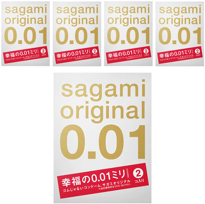 SAGAMI 相模 0.01 保險套 55*170*0.01mm, 2片, 5盒