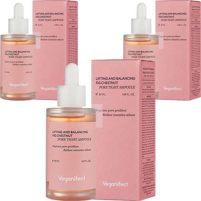 veganifect 拉提平衡無花果毛孔緊緻安瓶, 50ml, 3瓶